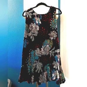 FREE PEOPLE Plush Velvet stunning dress, size Large, Velvet Jewel Tones